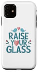 Coque pour iPhone 11 Rose Celebration Raise Your Glasses Toast