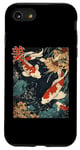 Coque pour iPhone SE (2020) / 7 / 8 Beauté Koi Fish Pond Japan Zen Garden Vintage Art Lovers