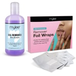 Mylee Gel Remover 100 Foil Wraps UV LED Kit Nail Soak Off Professional Manicure