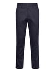 GANT Slim Cot/Linen Suit Pants Marinblå