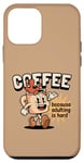 Coque pour iPhone 12 mini Café parce que l'adulte est dur – Cadeau amusant Expresso Latte