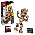 LEGO Marvel Je s'appelle Groot, Jouet à Construire et Figurine du Personnage du Film Les Gardiens de la Galaxie 2 pour Enfants, Garçons, Filles et Fans des Avengers dès 10 Ans 76217