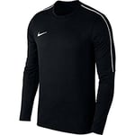 Nike Men Dry Park 18 Drill Crew Long Sleeve Top - Black/White/White, Small