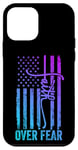 Coque pour iPhone 12 mini Drapeau des États-Unis - Cadeau patriotique américain américain - Faith Over Fear Prayer