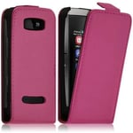 Housse Coque Etui - Nokia - Asha 306 - Rose Fushia - Souple - Mixte