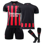 Ac Milan hemmafotbollströja träningsdräkt 22/23 Ibrahimovic/THEO Z Unnumbered Kids 18(100-110CM)