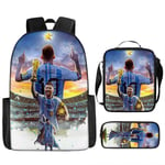 Fotbollsstjärnan Lionel Messi Ryggsäck Dinosaurie Skolväska Eller Lunchväska Eller Pennfodral Eller 3-pack För Barnfotbollsstjärnan Messi Tryckfotbollsstjärnan Messi Tryck Ryggsäck D 33 Only a backpack