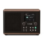 Pure CLASSIC-H4-BLK Classic H4 DAB+FM Kitchen Radio - Black & Walnut_