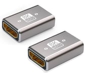 REKO 8K HDMI Coupler, HDMI 2.1 Female to Female Connector HDMI Extension Adapter, Supports 8K@60Hz, 4K@120Hz,120UHD, Compatible with HDTV, Monitors, Laptop, Projector, PS5/4, Xbox (Pack of 2)