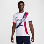 Nike Paris Saint-Germain DriFIT Short Sleeve Stadium Away Maillot de Football pour Homme White/Midnight Navy/Midnight N XXL