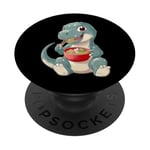 Nouilles japonaises T-Rex Dinosaure mignon Kawaii PopSockets PopGrip Adhésif