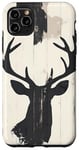 Coque pour iPhone 11 Pro Max Blanc moderne rayé Ozark Timber Deer Camo Classic Hunting