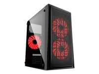 Gembird Fornax-950R - Tower - Micro Atx - Sidepanel Med Vindu - Ingen Strømforsyning (Atx / Ps/2) - Svart - Usb/Lyd