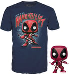 Figurine Funko Pop - Deadpool [Marvel] N°400 - Deadpool (Métallique) - T-Shirt (63653)