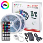 10 Meter - LED-Strip Lights med RGB / Ljusslinga / LED-list multifärg