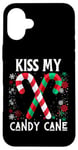 Coque pour iPhone 16 Plus Kiss My Candy Cane Fight Naughty Ugly Pull de Noël