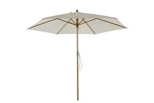 BAÏTA BEAU RIVAGE - Parasol droit POEMA en bambou contreplaqué et tissu beige clair