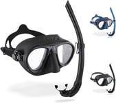 Cressi Calibro Corsica Professional Low Volume Snorkel Freediving Scuba Set