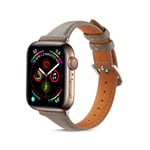 Slim Läderarmband Apple Watch 41mm Series 9 grå