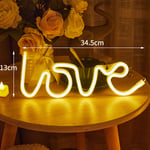 LED Love Neon Sign PS Board ja Akryyli Love Sign Lamppu ripustusrei'illä tunnustusavioliittoehdotusta varten Lämpimän värin paristokäyttöinen