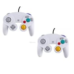 2 X Manette pour Nintendo Wii, Wii U et Gamecube - Blanc - Straße Game ®