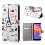 Huawei P20 Pro ainutlaatuinen suojakotelo - Eiffel Monivärinen