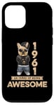 Coque pour iPhone 12/12 Pro 1961 64 Years of Being Awesome Bulldog Chien Vintage