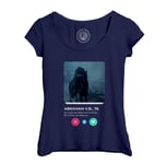 T-Shirt Femme Col Echancré Cavalier Sans Tête Réseau Social Rencontre Amour