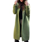 EIJFKNC Long Pull À Capuche Femme Hiver Manteau Femme   Casual Tricoté Long Pull De Noël, Vert, XXL