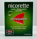 Nicorette Step 1 InvisiPatch 25mg Nicotine - 14 Patches EXP: 06/27