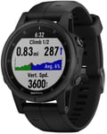 Garmin Watch Fenix 5S Plus Sapphire Black with Black Band