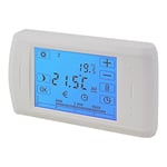 POLY POOL - PP1468 Chrono-Thermostat numérique à écran tactile - Thermostat d'ambiance intérieur pour le chauffage et la climatisation - Fonctionne avec des piles - Thermostat multifonctionnel