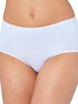 Sloggi Womens 24/7 Cotton Midi Briefs - White - Size Large