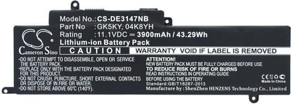 Yhteensopivuus  Dell Inspiron 15 7000, 11.1V, 3900 mAh