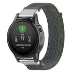 Garmin Fenix 5S tarranauha nylon - Armeijan Vihreä