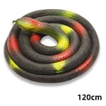 51" Realistic Soft Rubber Toy Snake black Practical Jokes Props Prank Gift