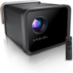 Projecteur Intelligent, Projecteur Stéréo 1080P Avec Auto-Keystone, Auto-Focus, D'Évitement Automatique, Fonctionnalités Avec Wifi 6, Bluetooth 5, Pr En Charge Iphone/Téléphone/Tv Stick