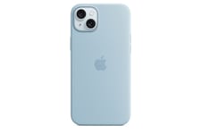 Coque en silicone avec MagSafe pour iPhone 15 Plus - Bleu clair