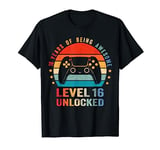 Level 16 Unlocked Tshirt 16th Video Gamer Birthday Boy Gift T-Shirt