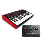 MIDI Controller Bundle - AKAI Professional MPK Mini MK3 MIDI Keyboard, M-Track Solo USB Audio Interface and Music Production Software