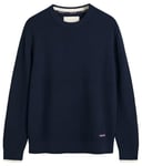 GANT Col en C en Coton côtelé Pull-Over, Bleu Nuit, XL Homme