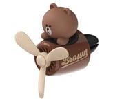 (E) Car Fragrance Pilot Pyörivä potkuri ilmanpoistoaukko hajusteiden makuinen Little Bear Pilot Auto Air Freshener 자동차 공기 청정기