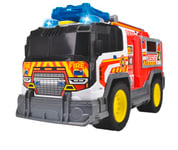 Dickie Toys - Unité de Secours Incendie (30 cm) - Grand Camion de Pompier à partir de 3 Ans avec Fonction de tir et échelle, Jouet de Pompier pour Enfants avec lumière et Son, Piles incluses