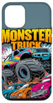 iPhone 12/12 Pro Monster Truck Crushing Cars Art for Monster Truck Lovers Case