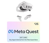 Meta Quest 3S Mixed Reality Headset (256 GB) & £25 Gift Card Bundle