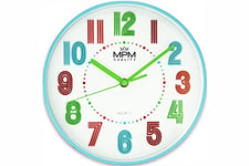 PM Company Horloge Murale Colorful Wall Clock - pour Enfants - sans Bruit de tic-tac - Horloge Murale silencieuse - Chiffres Multicolores - 30 cm - Quartz Silencieux - pour Chambre garçon et Fille