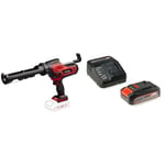 Einhell Pistolet à cartouche sans fil TE-SG 18/10 Li-Solo Power X-Change (18 V, pour cartouches 310 ml, force de poussée max. de 2 000 N, vitesse réglable) avec Chargeur et Batterie 2,5Ah