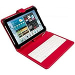 Case til tablet og tastatur Silver Electronics 111916140199 Rød Spansk qwerty 9"-10.1"