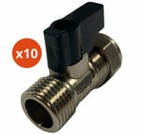 10 x 15mm x 1/2" Isolating Shut Off Valve with Flat Face for Tap Flexis Service