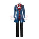 Hazbin Cosplay Hotelli Vox Cosplay Puku Univormu Puku Asu Miehet Halloween Carnival Jouluasut Sininen Punainen Puku Cosplay